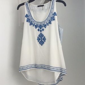 THML blue and white top